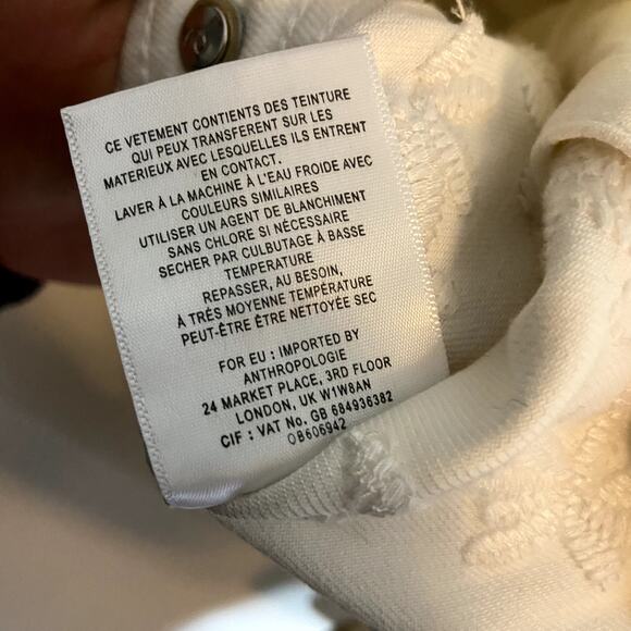 Pilcro and the Letterpress Denim Jacket Button Up Collared Long Sleeve White S - Picture 5 of 7